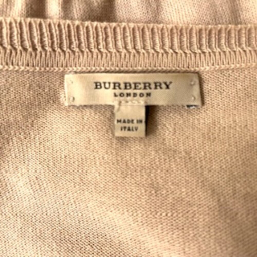 Burberry London 100% cotton Cardigan Sweater, Made in Italy - Picture 2 of 9